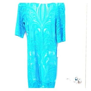 Julia Jordan teal cocktail dress